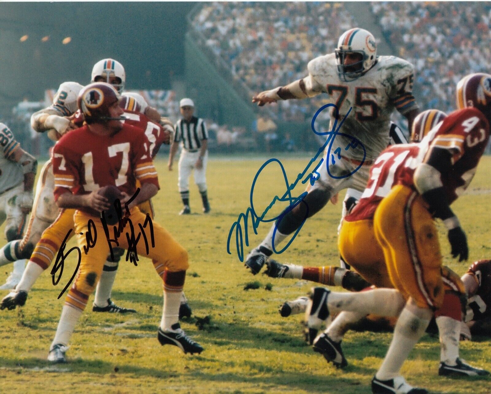 Bill Kilmer Manny Fernandez #0 8x10 Photo Poster painting Signed w/ COA NFL 031719