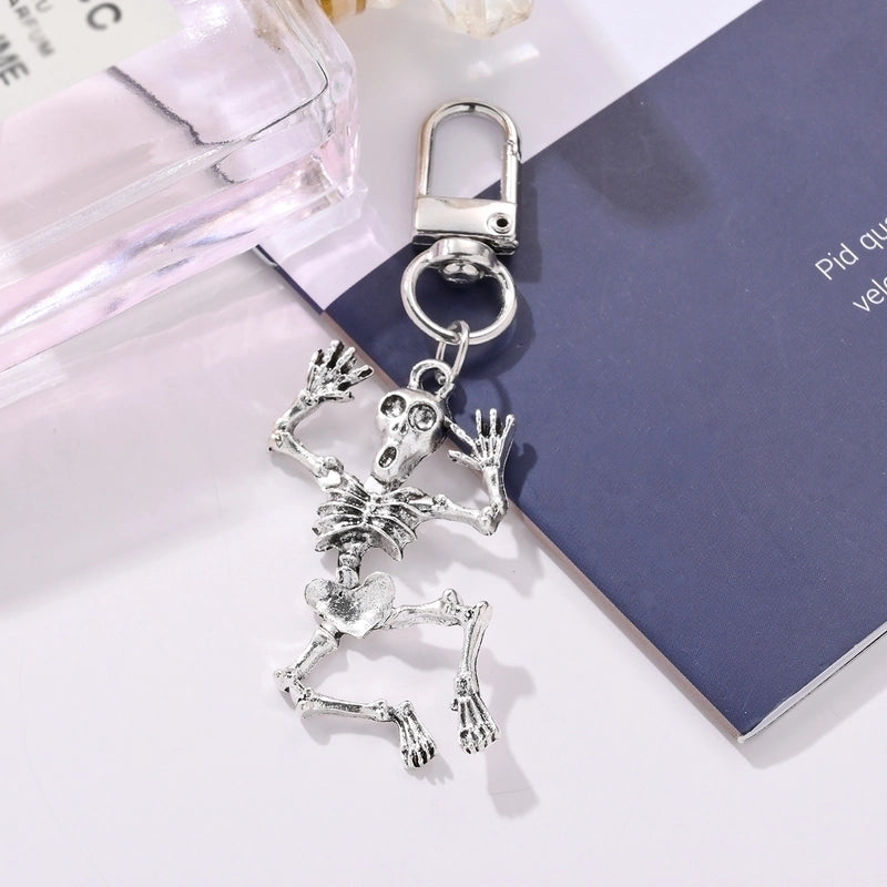 Elegant Cute Hip-Hop Skeleton Skull Alloy Halloween Bag Pendant Keychain