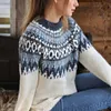 Gioiacombo&trade; Nuovo maglione jacquard ispessito da donna autunno e inverno