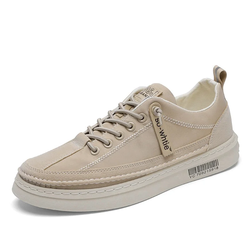 Nine o'clock Spring New Men's Canvas Shoes Trend Lace-up Male Flats Footwear All-match Casual Sneaker Comfortable Wear-resisting