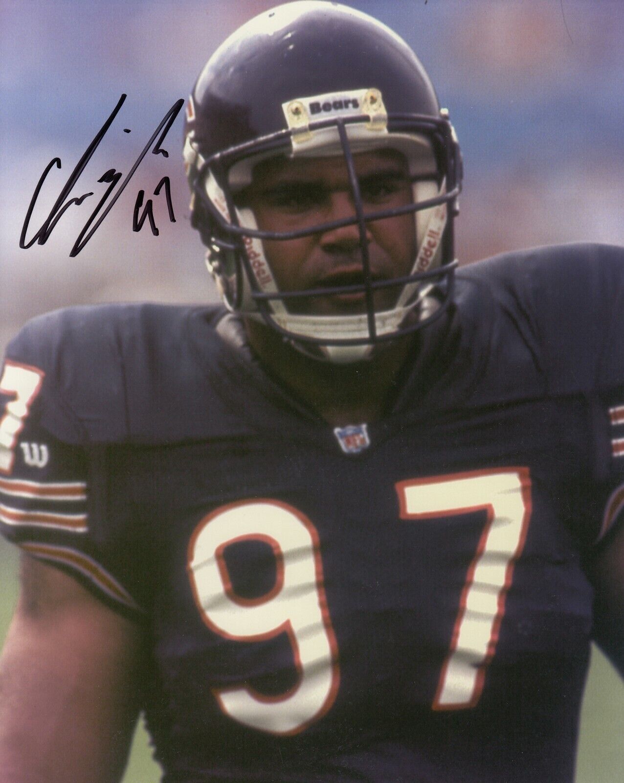 Chris Zorich #0 8x10 Signed Photo Poster painting w/ COA Chicago Bears 033119