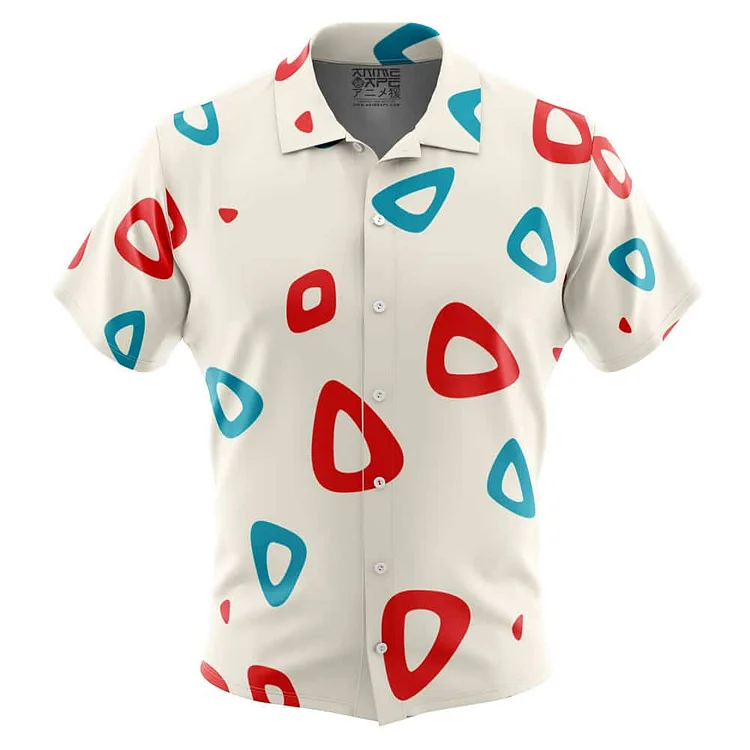 Togepi Pattern Pokemon Button Up Hawaiian Shirt