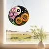 Acryl Yin Yang Diagramm der bl&uuml;henden Blume - 5d DIY Handwerk Anh&auml;nger