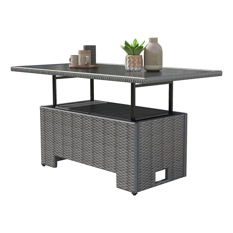 Adjustable outdoor dining online table