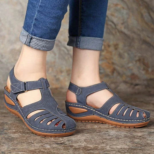 school supplies  Summer Style Women's Beach Sandals Round Head Slope Heel Comfortable Lightweight Sandals Women Casual Shoes Sandalias Mujer