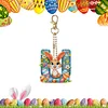 (US Only)PET Double Sided Special Shaped Easter Alphabet DIY Diamond Painting Keychain