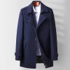 Men's Mid-length Business Casual Lapel Trench Coat