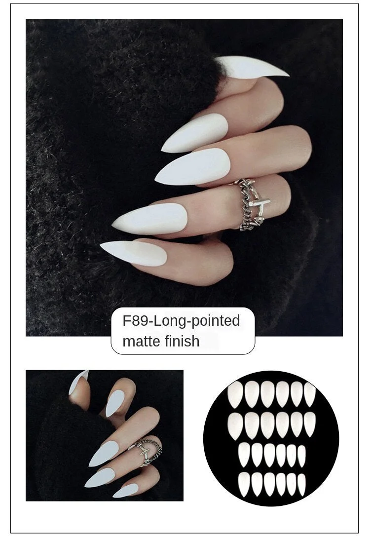 nail art long fake nails press on tipsy false with glue coffin stick designs clear display set full cover artificial tips kiss