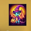 (40*50cm)Halloween Pumpkin Winged Dragon - Full Round Drill Diamond Painting