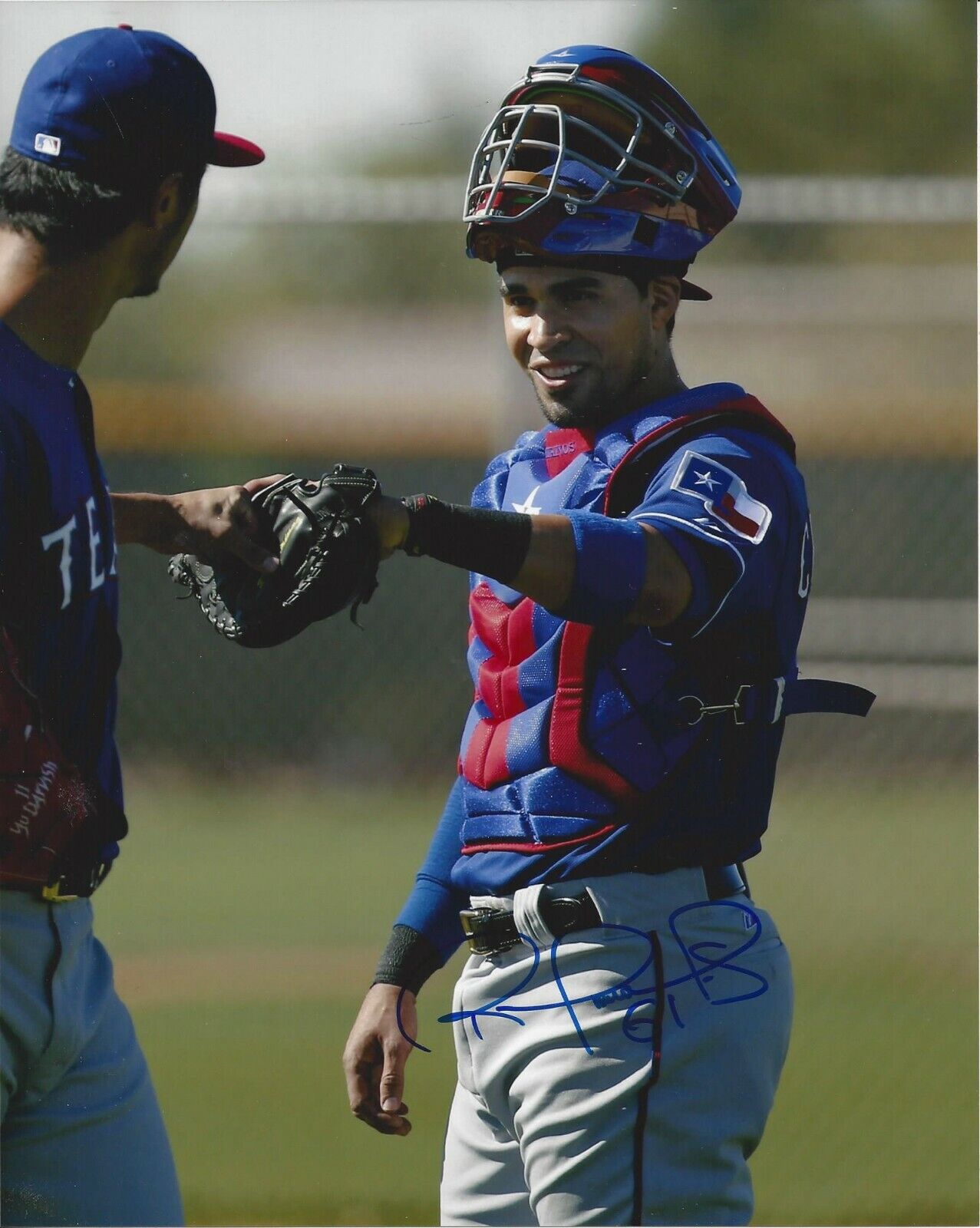 Robinson Chirinos Autographed 8x10 Texas Rangers#S1167