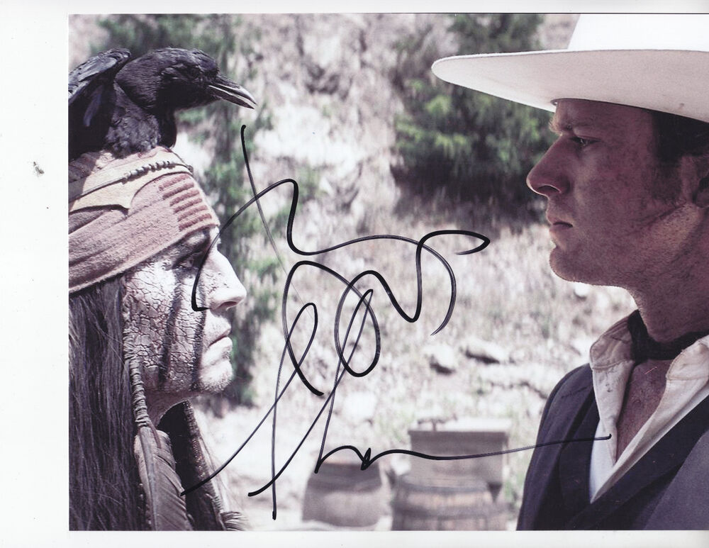 Johnny Depp Armie Hammer  - LONE RANGER - signed 8x10