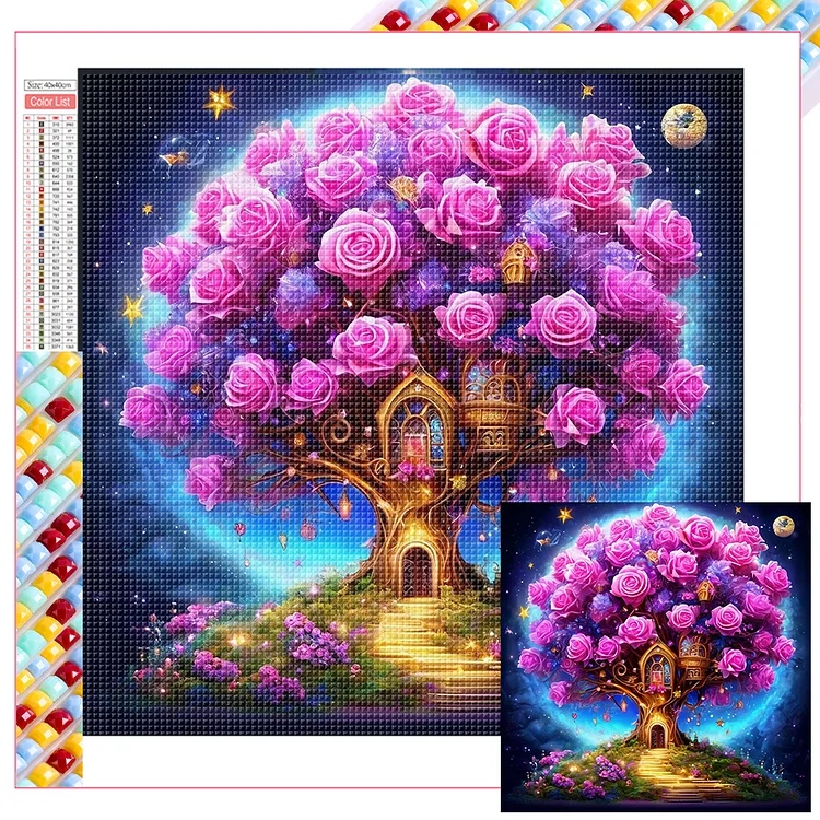 Purple Tree 40*40CM (Canvas) Full Square Drill Diamond Painting gbfke