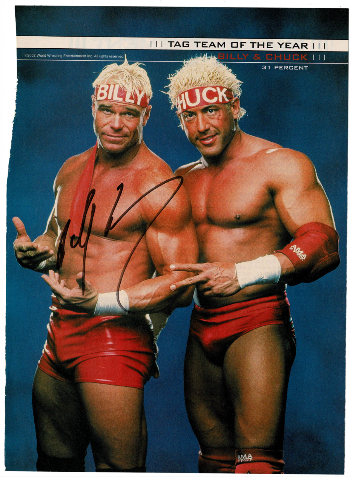 Billy Gunn signed autographed magazine Photo Poster painting! RARE! AMCo Authenticated! 13426