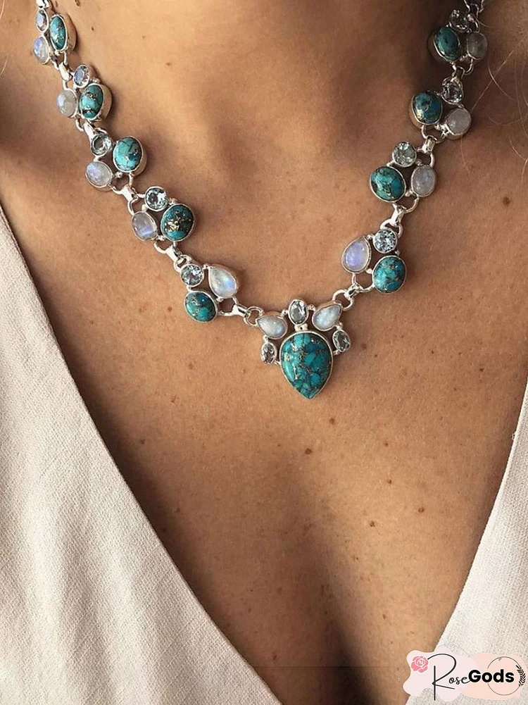 Boho Turquoise Necklace