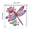 5D DIY Partial Special Shaped Drill Diamond Painting Kit Dragonfly Decor With Frame Kit 18x18cm