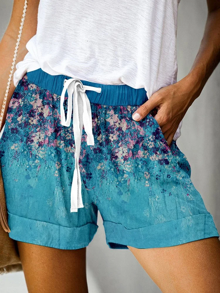 Flower Painting Shorts