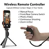 Wireless Camera Remote Control with Zoom for iPhone & Android BT Camera Remote Shutter Smartphone BT Clicker for Photo & Video