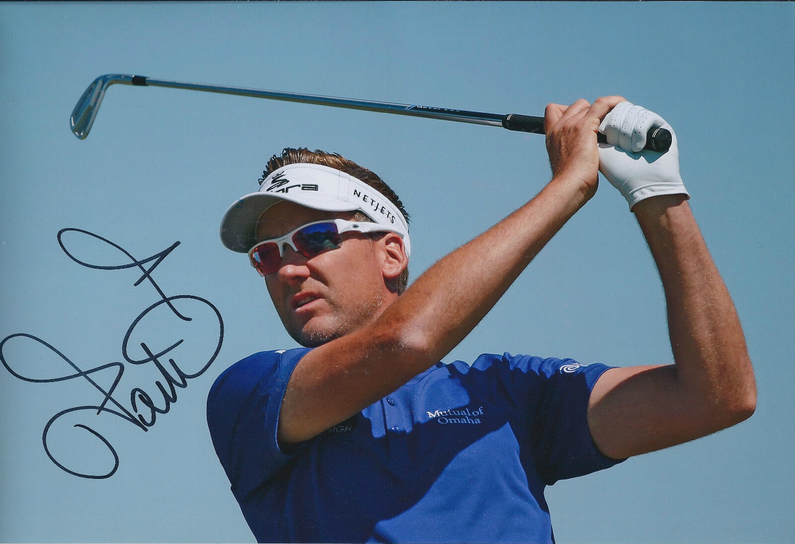 Ian POULTER SIGNED Autograph 12x8 Photo Poster painting AFTAL COA The Open Royal Liverpool Golf