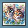 Diamond Painting - Full Round Drill - Two Cats(Canvas|40*40cm)