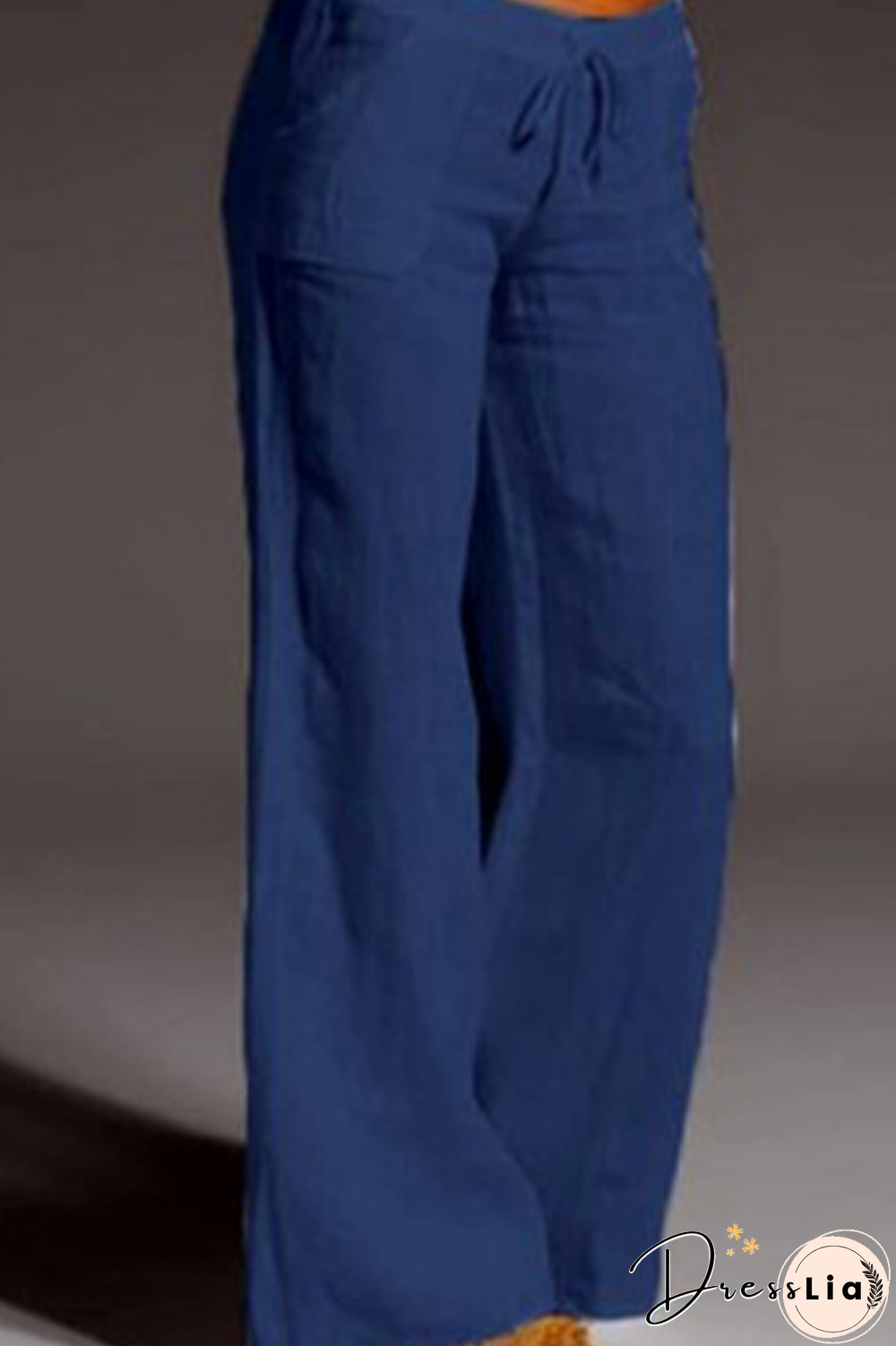 Casual Solid Patchwork Loose Mid Waist Wide Leg Solid Color Bottoms(8 Colors)