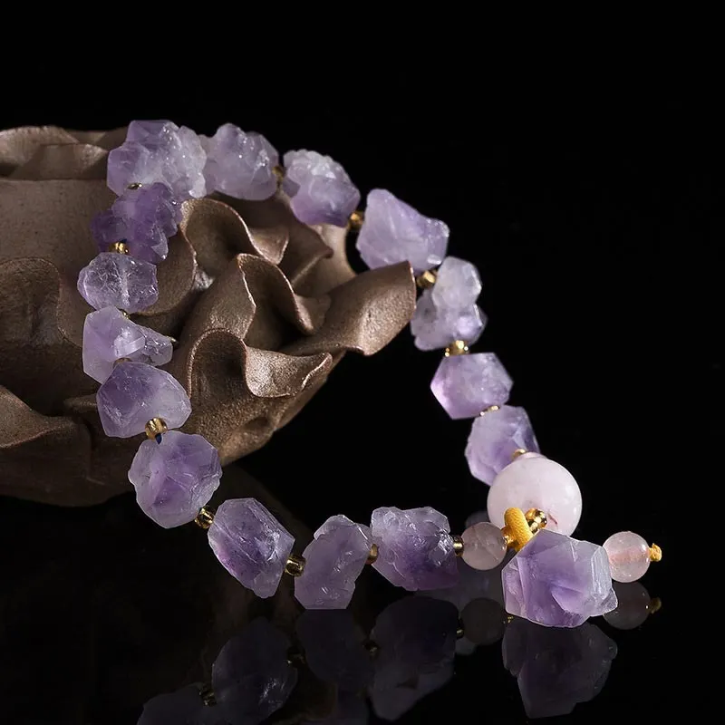Natural Amethyst Crystal Luck Bracelet
