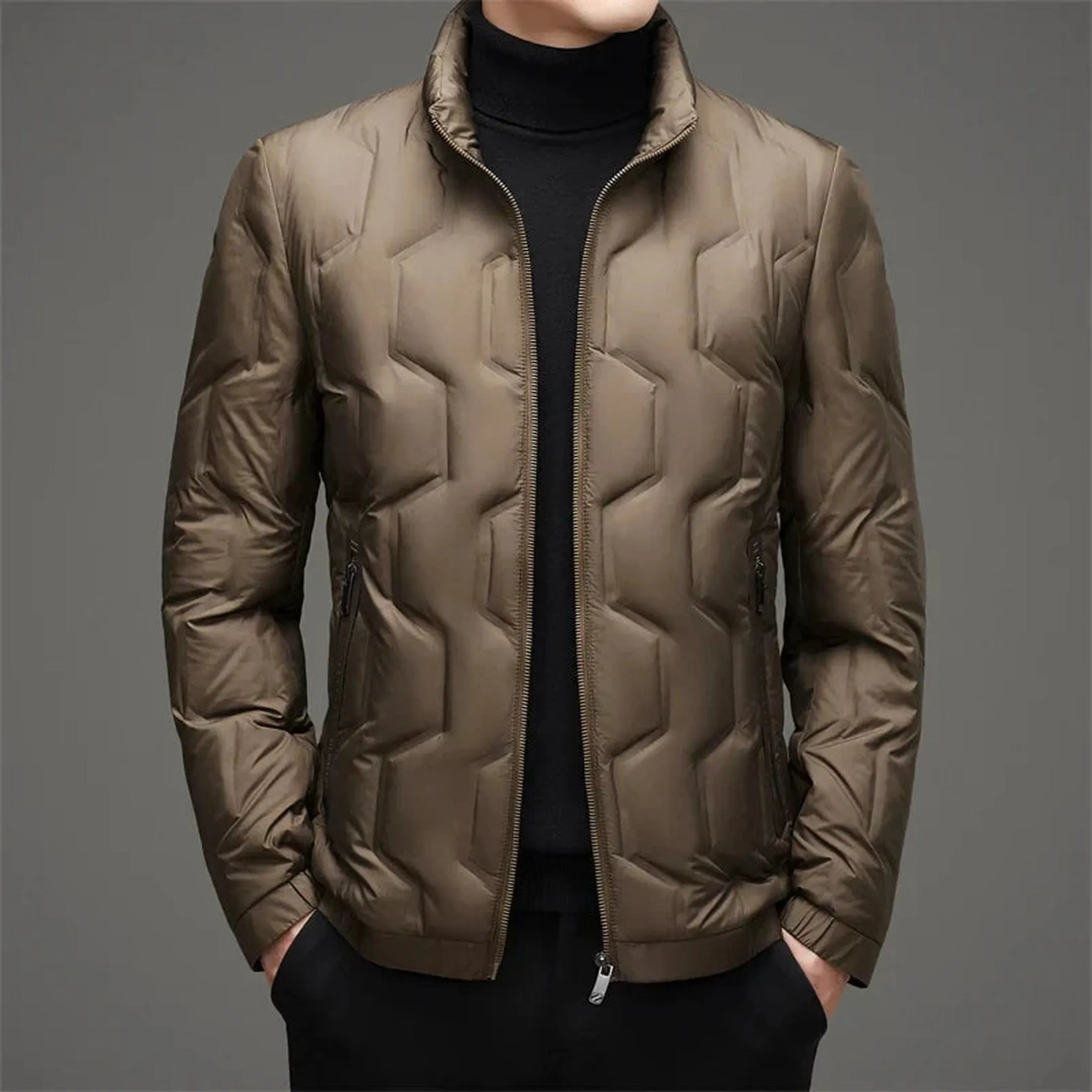 Men's Quilted Down Jacket &ndash; Lightweight Windproof Warmth