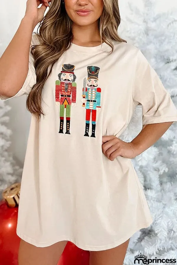Nutcrackers for The Holidays Sequin Nutcracker T-shirt Mini Dress