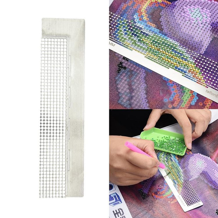 Autocollant de peinture en acier inoxydable de pate d¡¯autocollant point de Rhinstone point Ruler