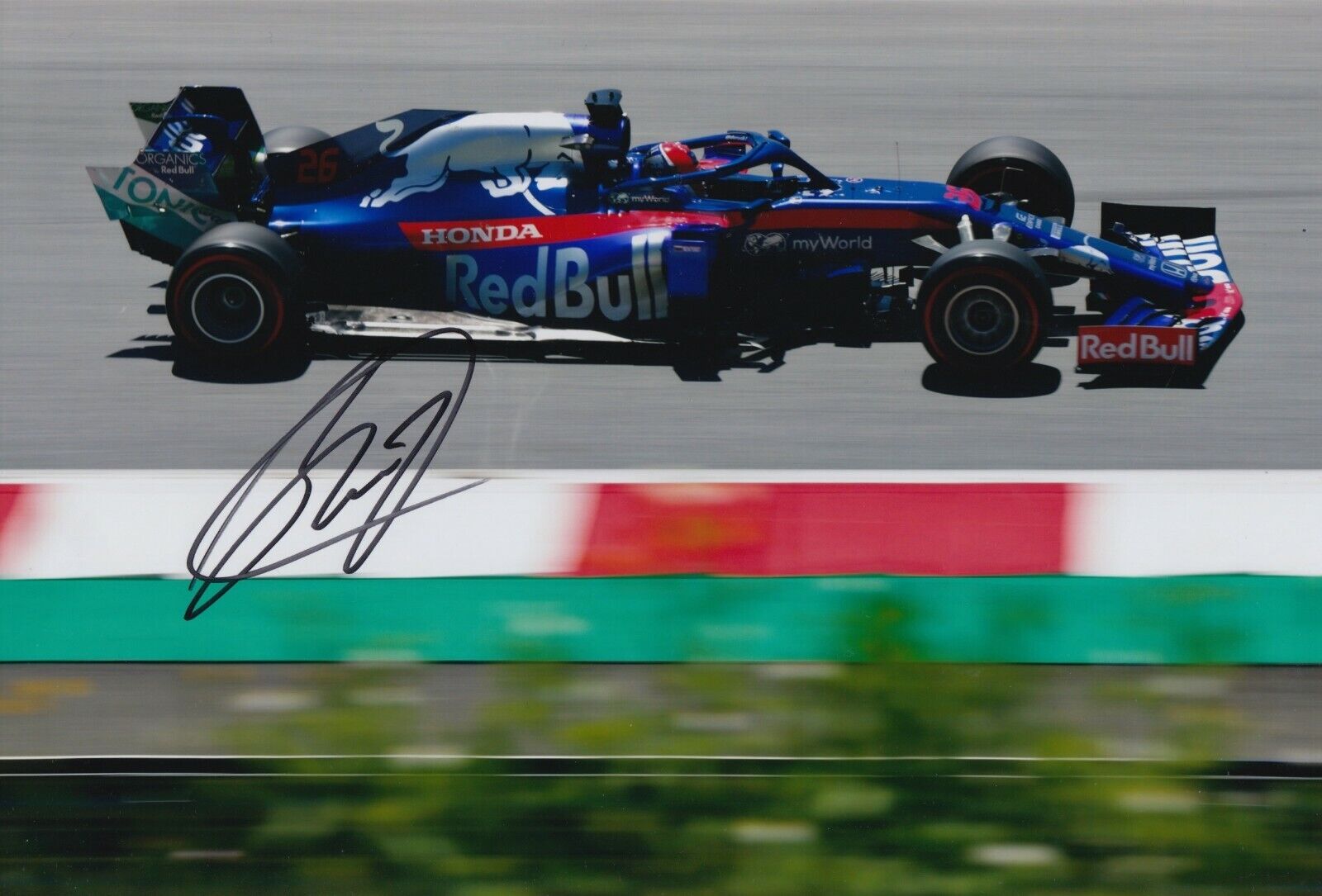 Daniil Kvyat Hand Signed 12x8 Photo Poster painting - 2019 Toro Rosso Honda F1 Autograph 1.