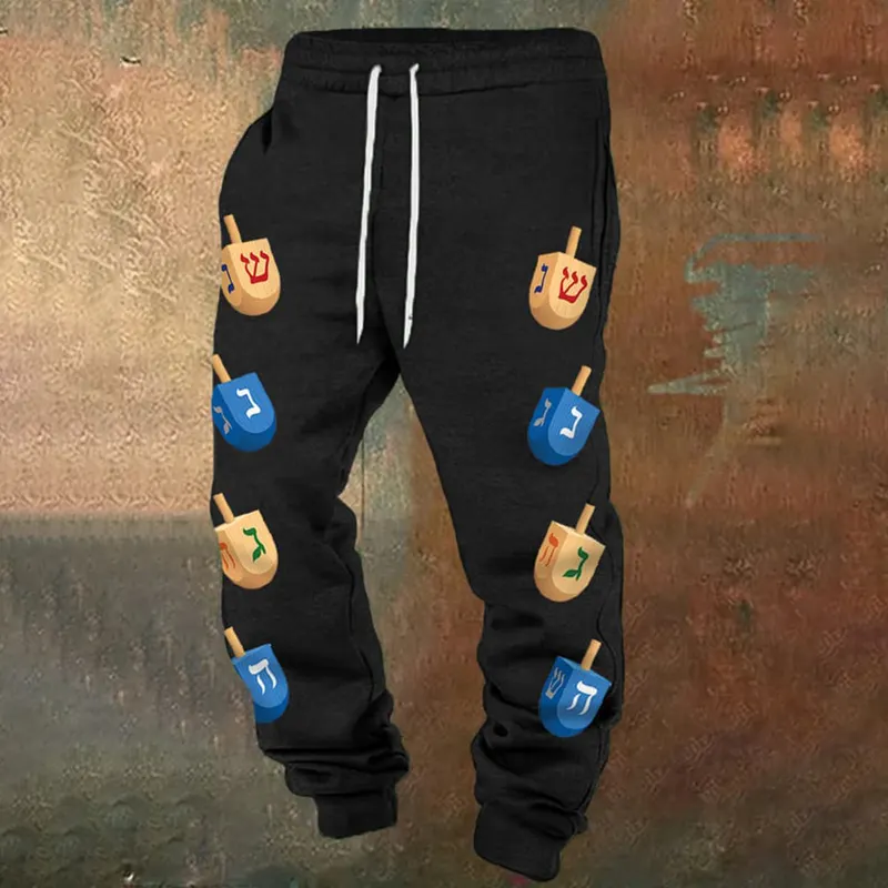 Men's Happy Hanukkah Casual Pants