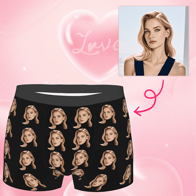 【Byxhuc】Customizable Underwear for Men, Custom Face Underwear for Men, Funny Christmas Underwear for Men, Customized Gifts for Boyfriend on Birthday