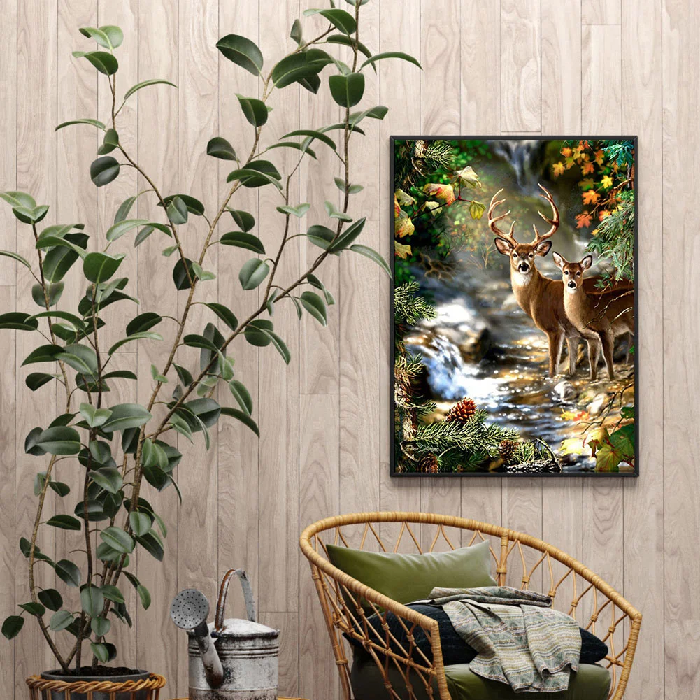 Diamond Painting - Full Round Drill - Deer(30*40cm)