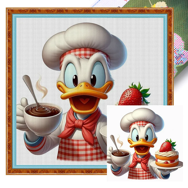 Donald Duck (40*40cm) 18CT Stamped Cross Stitch gbfke