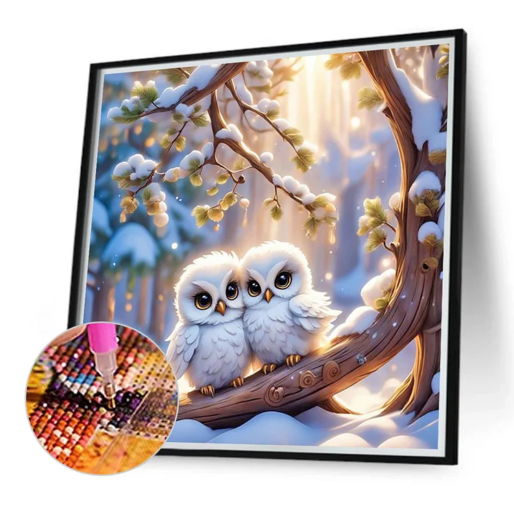 Modern Diamond Painting Animals Owl Living Room Decor Full Square