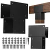 [US Local Warehouse] 2 Pack Pergola Brackets 6x6 (Actual 5.5x5.5in) Posts Caps Tie Brackets Galvanized Steels Gazebo Hardware Kit for Gazebos Deck & Porch Post To Beam