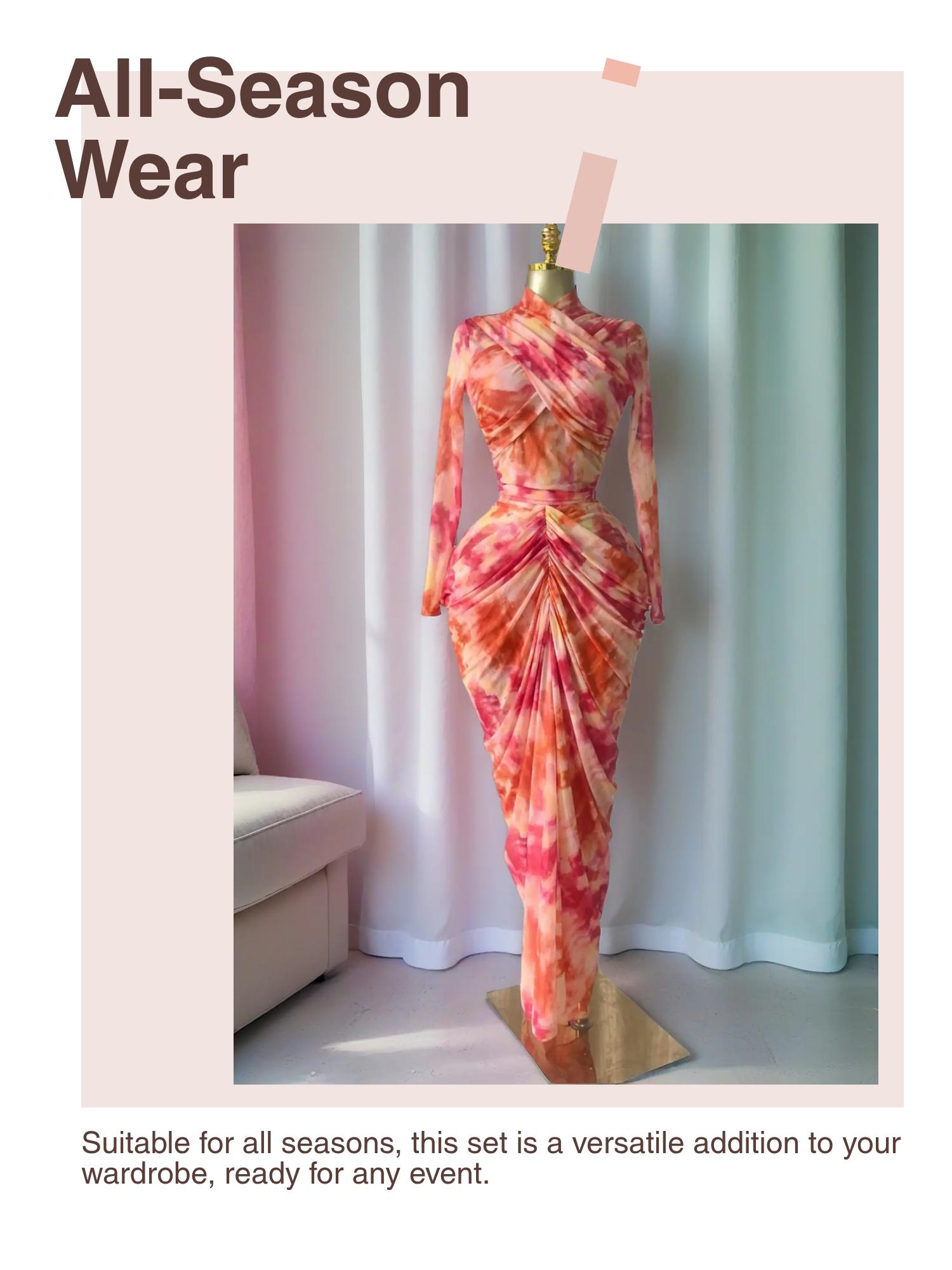 PULKRITU Elegant Women's Tie Dye Printed Two Piece Set Outfits, Wrap Crop Top + Ruched Maxi Skirt , Casual Beach Resort Birthday, Vacation Street Lady Two-Piece Set,Female Fashion 2 Piece Co-ord Set PULKRITU Elegant Women's Tie Dye Printed Two Piece Set Outfits, Wrap Crop Top + Ruched Maxi Skirt , Casual Beach Resort Birthday, Vacation Street Lady Two-Piece Set,Female Fashion 2 Piece Co-ord Set