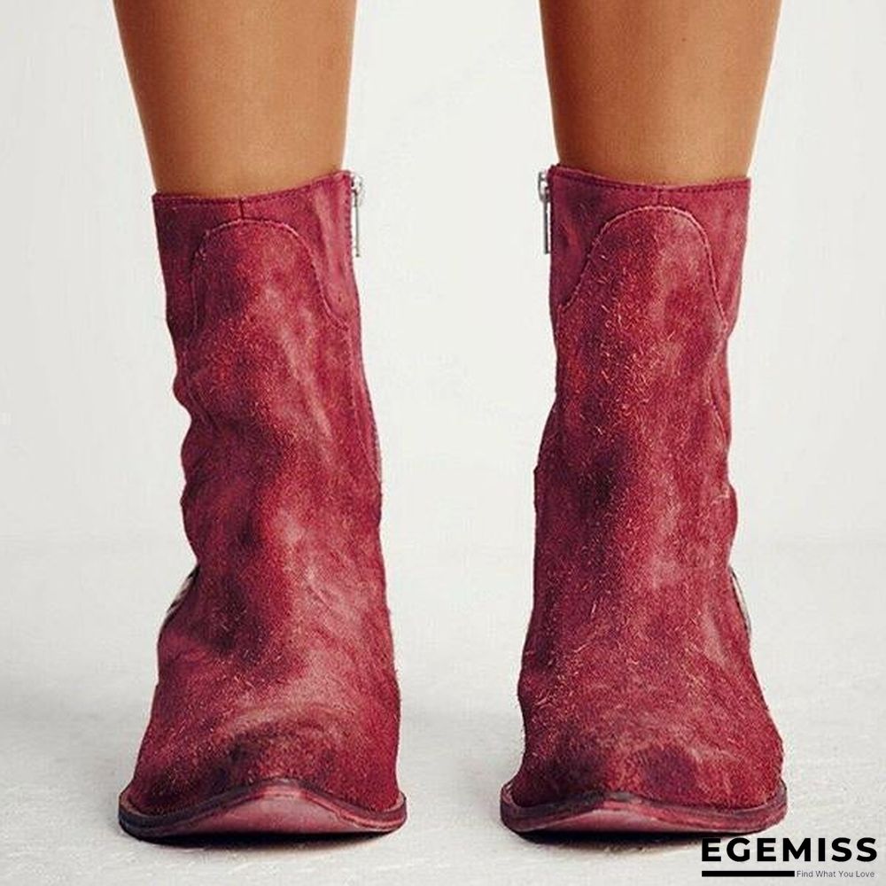 Casual Pointed Toe Zebra-Striped Boots | EGEMISS