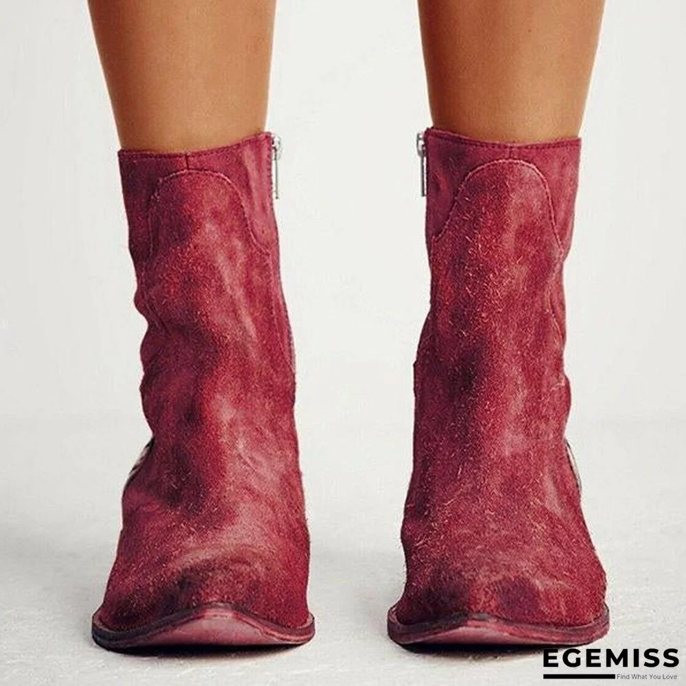 Casual Pointed Toe Zebra-Striped Boots | EGEMISS