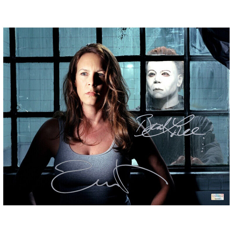 Jamie Lee Curtis, Brad Loree Autographed Halloween Resurrection 11x14 Photo Poster painting