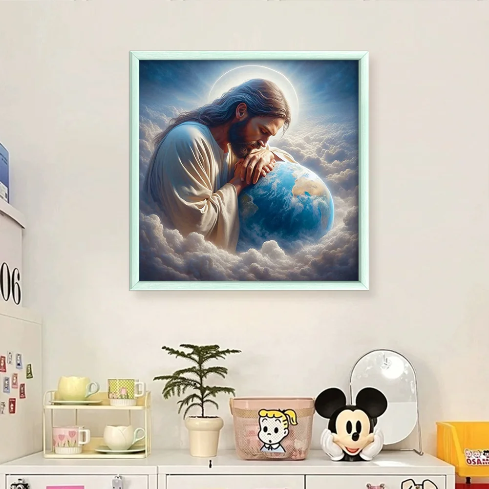 11CT Full Stamped Cross Stitch - Jesus(Canvas|40*40CM)