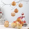 6PCS Gingerbread Foam 8CM Hanging Decor Balls