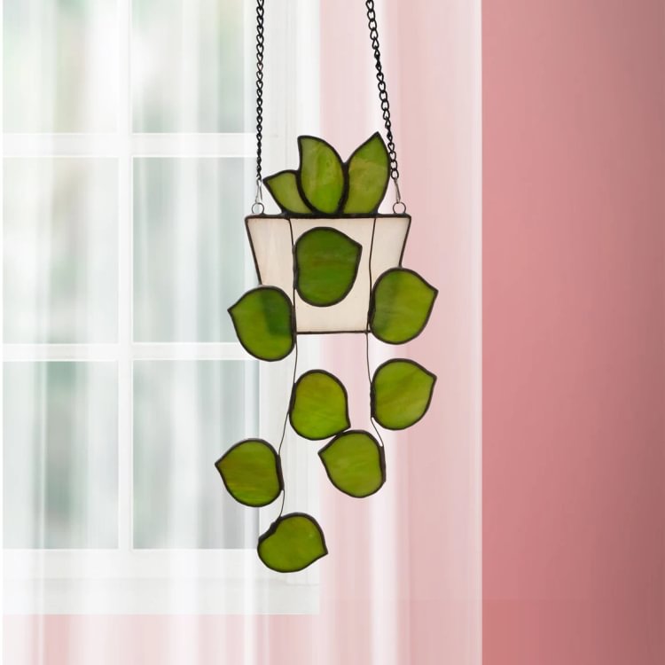 Window Hanging Plants Suncatcher Stained Glass Plants Hanging