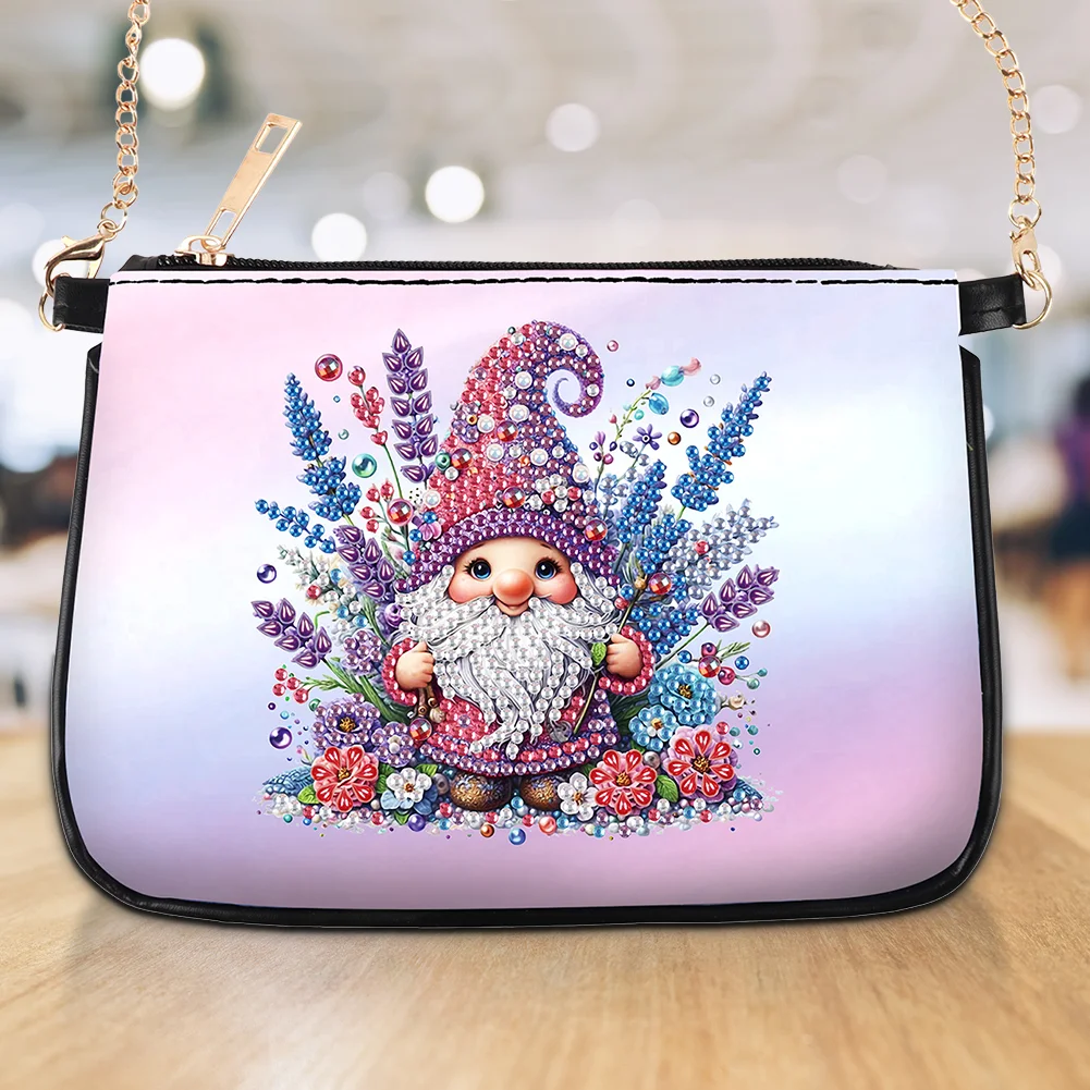 Lavender Fairy Diamond Painting Coin Chain Purse 5D Diamond Handmade Chain Bag