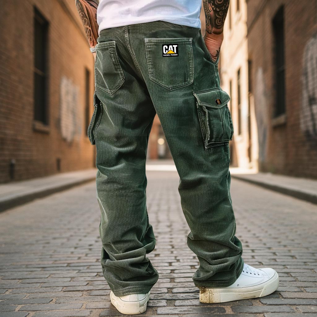Men's Vintage Corduroy Surfing Multi-Pocket Cargo Pants