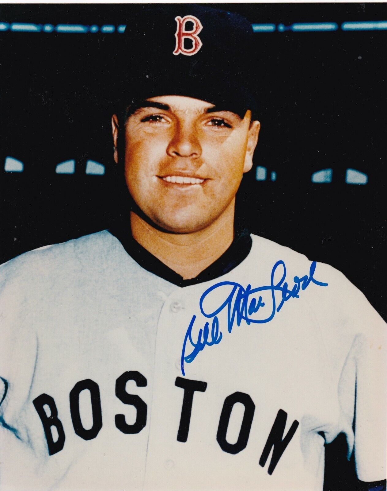 BILLY MACLEOD BOSTON RED SOX ACTION SIGNED 8x10