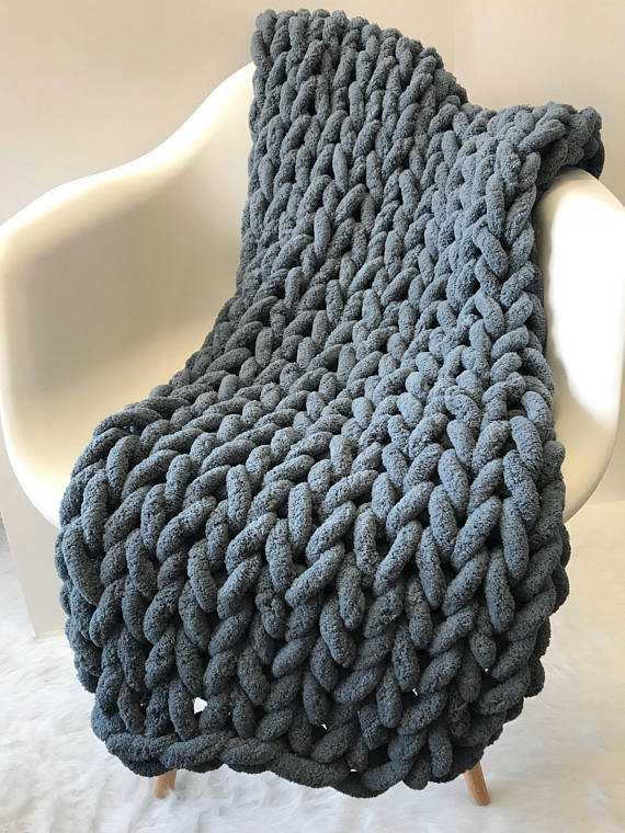 Rotimia Woven blanket Chenille stick knitted sofa blanket