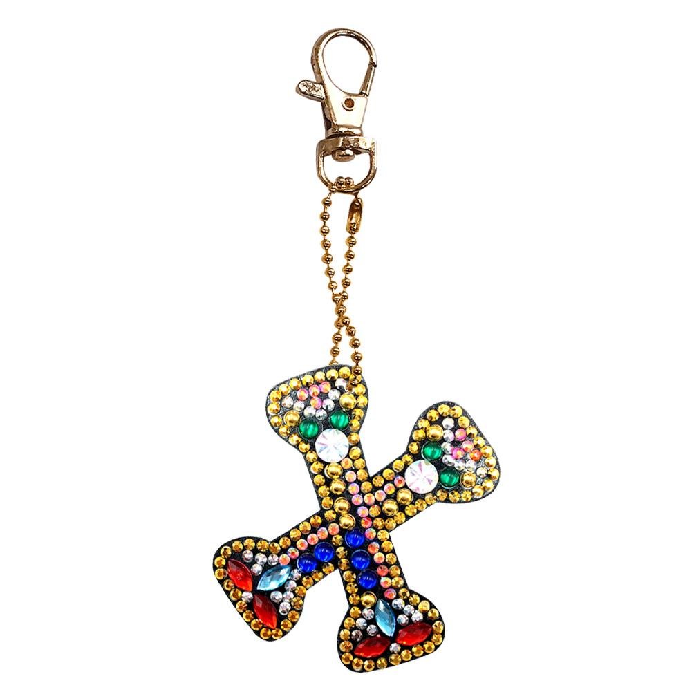 

Letter-X-DIY Creative Diamond Keychain, 501 Original