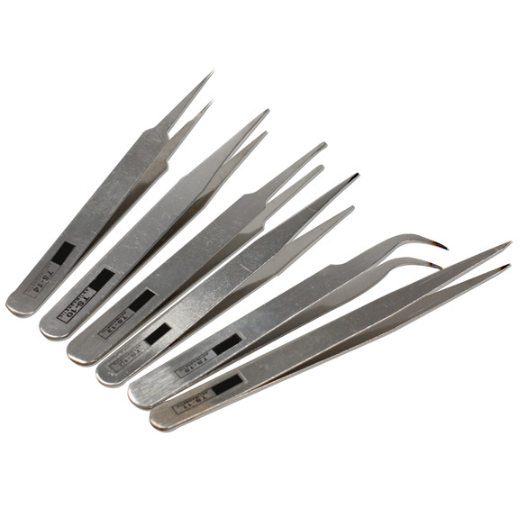 

6pcs Industrial Tweezer Maintenance Repair Tool Kit TS10-15#JT1, 501 Original