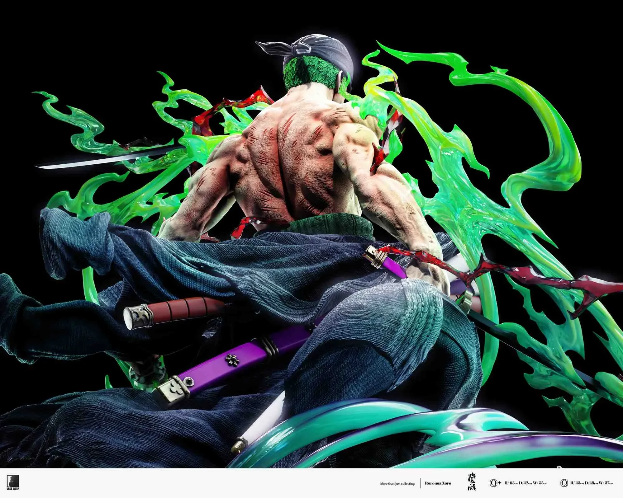 1/6 & 1/4 Scale Awakened Roronoa Zoro with LED - ONE PIECE Resin