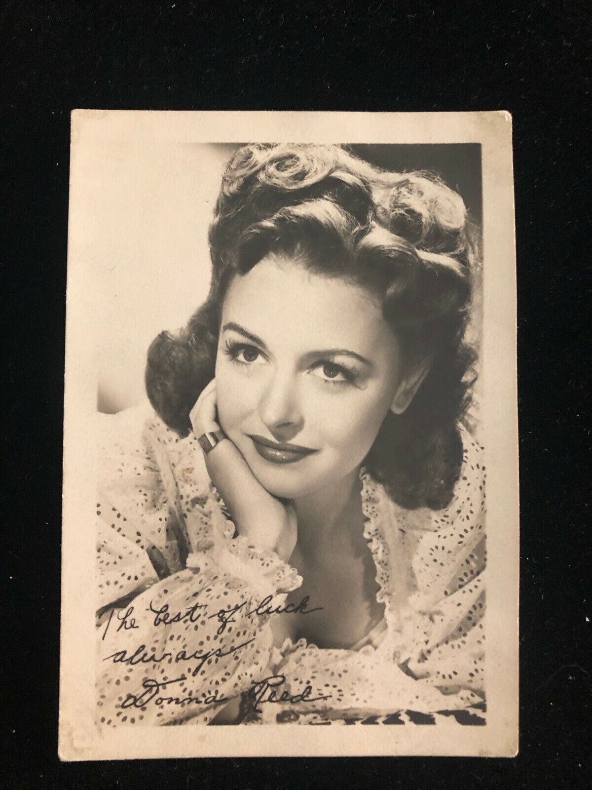 Donna Reed Photo Poster paintinggraph / Postcard Style - Circa 1940's